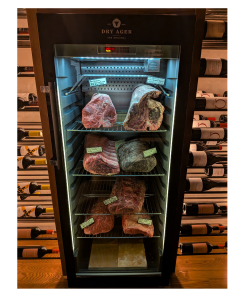 Image of steaks in dry ager