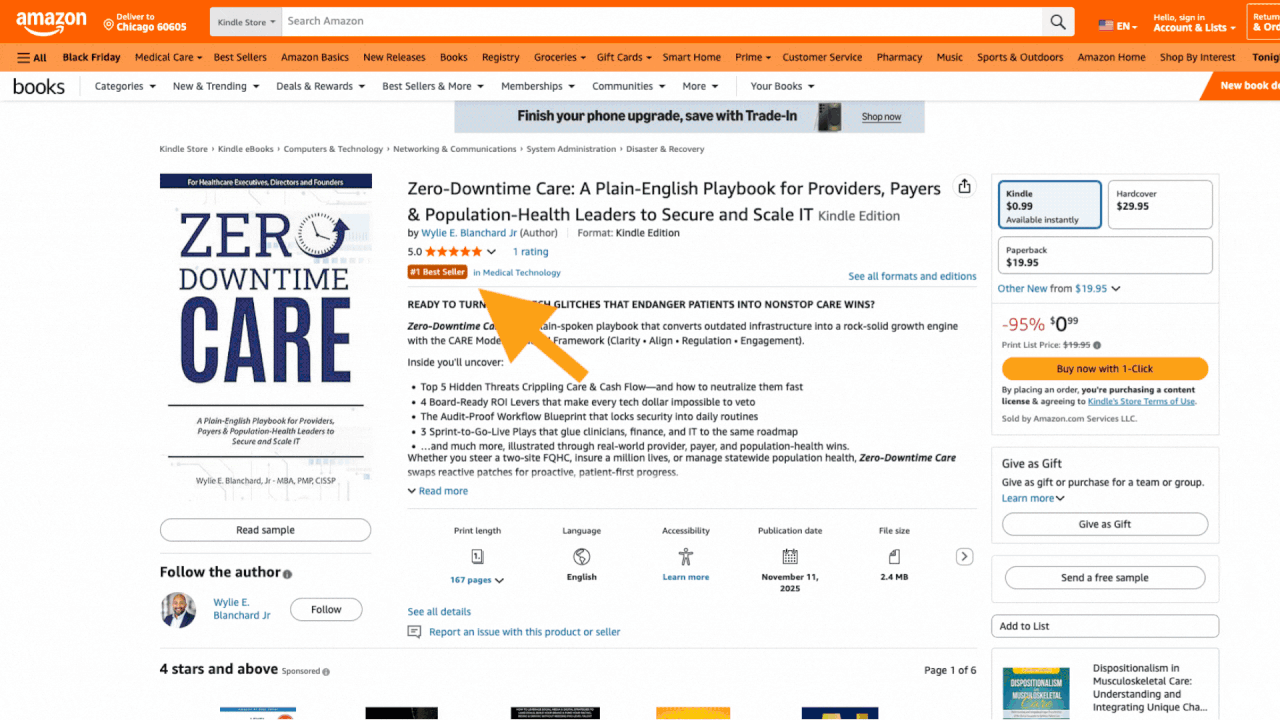 We did it — Zero-Downtime Care just hit #1 bestseller on Amazon